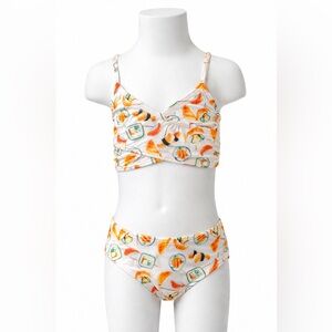 Submarine Boutique Toddler Girls Two-Piece Swimsuit w/Fun Sushi Print sz 3t 4T 6